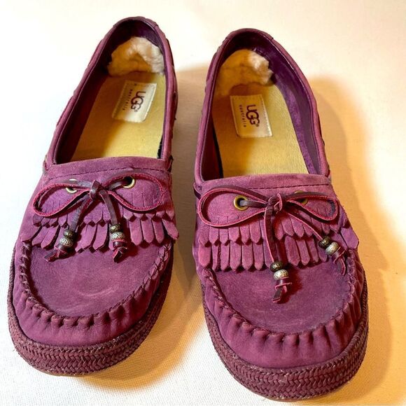 UGG Australia Women Drina Loafer Moccasin Size 8.5 Raspberry - Picture 1 of 10
